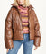 Vegan Leather Puffer Coat