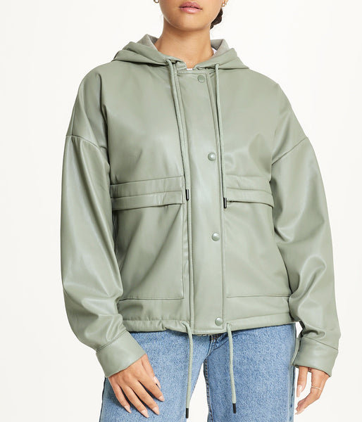 【新品】NKNIT vegan mouton hooded zip jacket vegan mouton hooded zip jacket | NKNIT