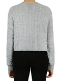 Cable Knit Cropped Pullover Sweater