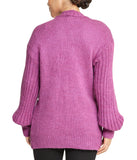 Deep V Cable Cardigan