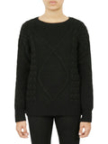 Cable Knit Cropped Pullover Sweater