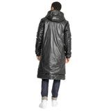 Long Vegan Leather Jacket
