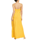 Tonal Patterned Charmeuse Dress