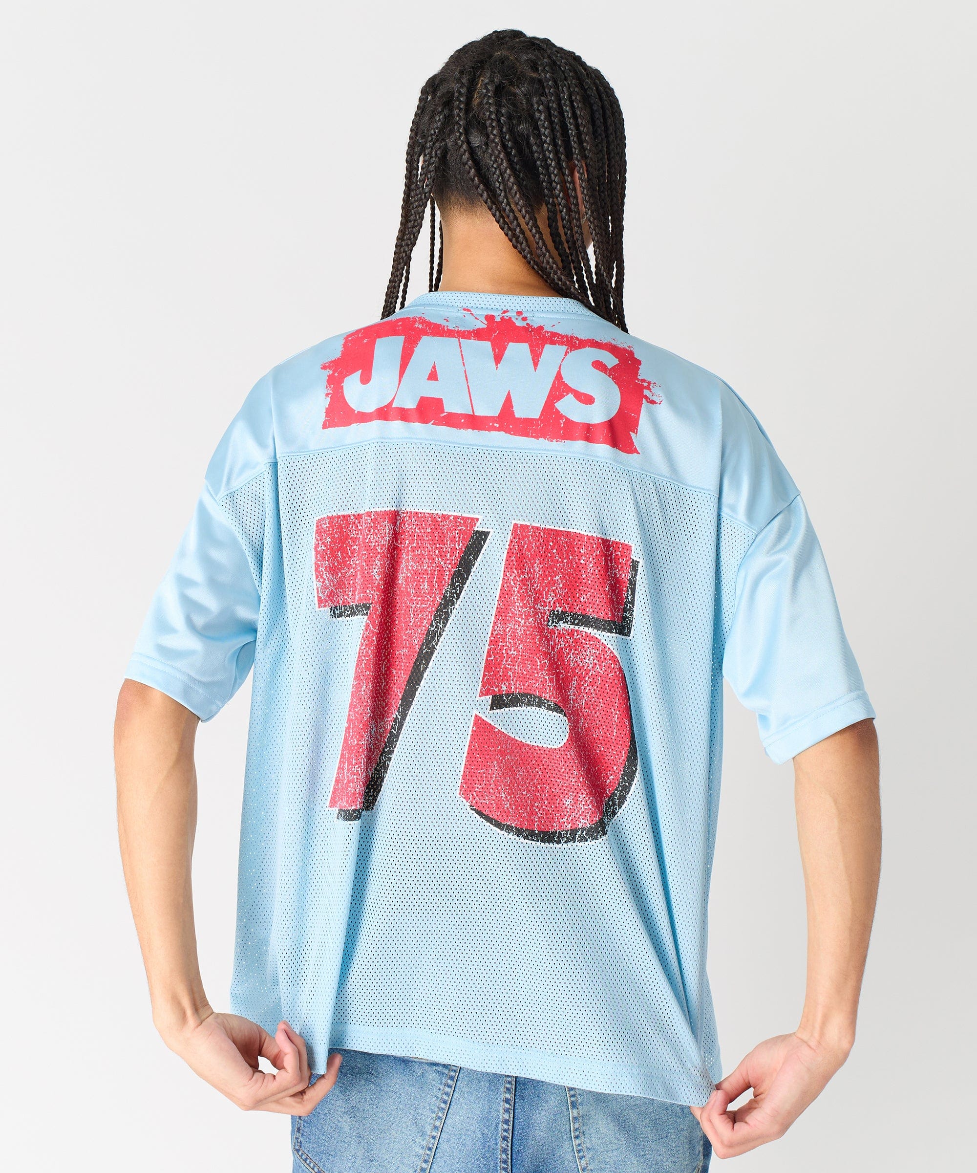 Jaws Football Jersey - Light Blue