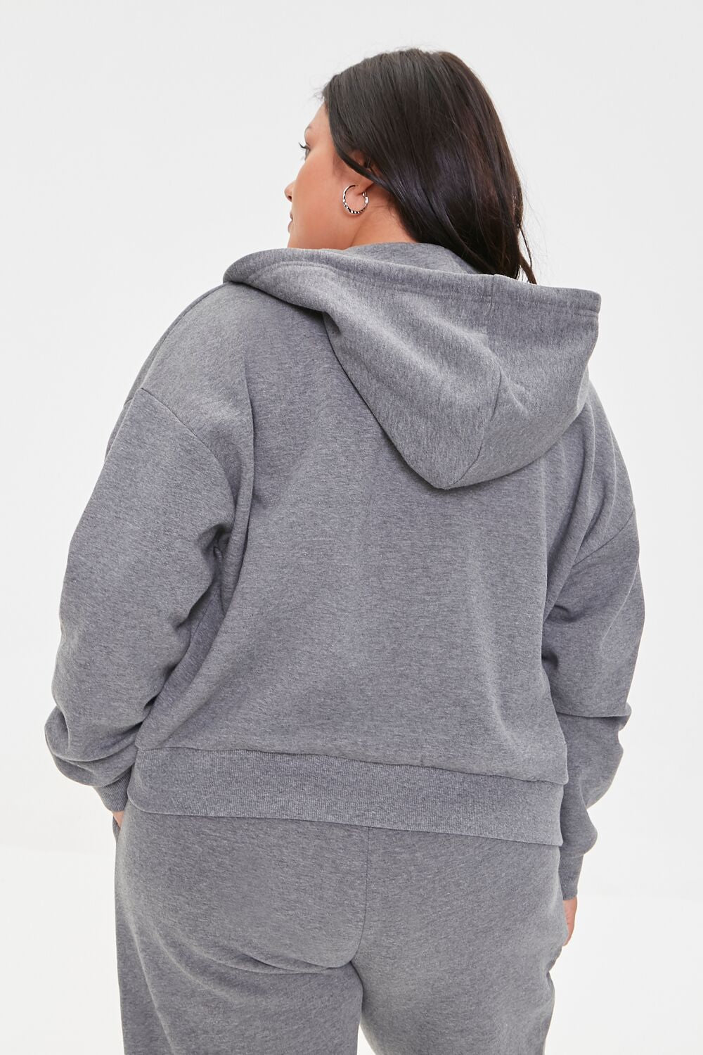 Plus Size French Terry Zip-Up Hoodie