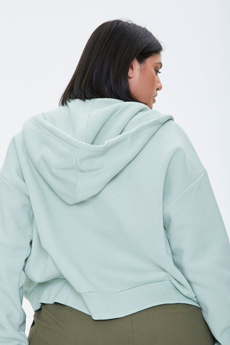 Plus Size French Terry Zip-Up Hoodie