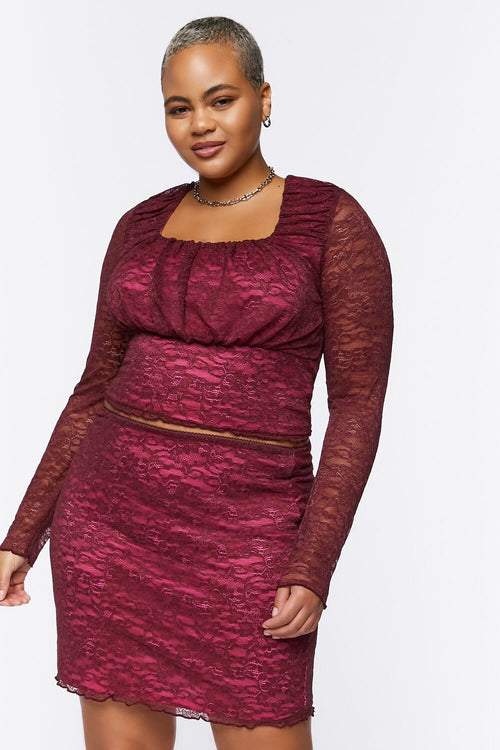 Choose options PLUS SIZE LACE MINI SKIRT