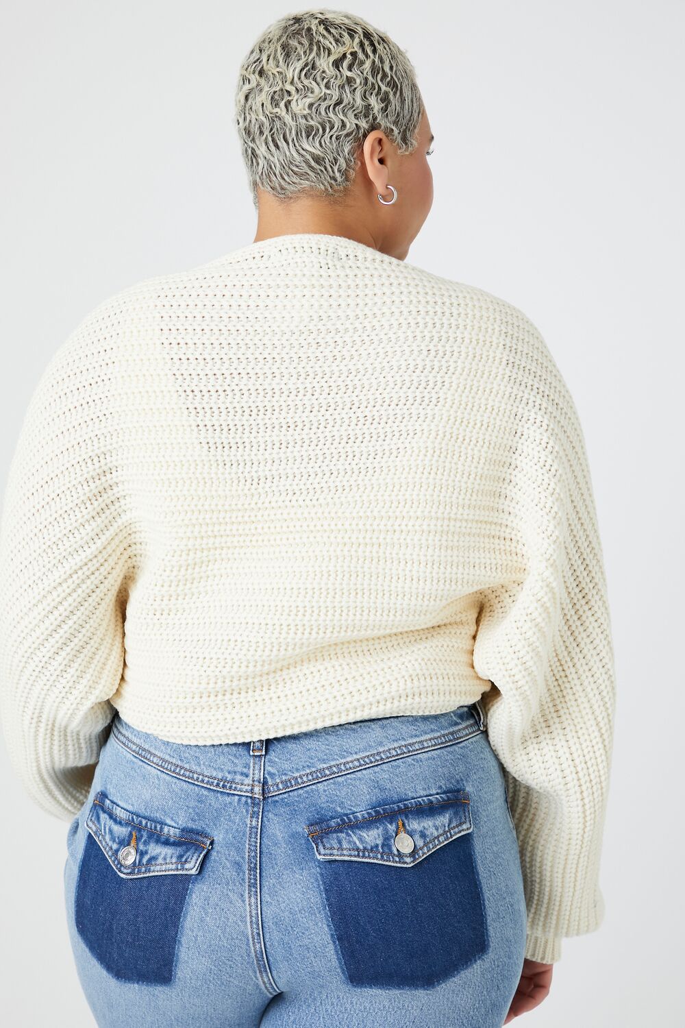 Plus Size Cropped Shrug Sweater