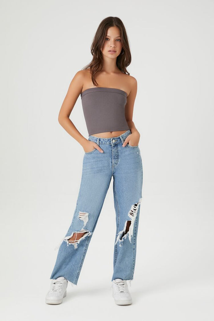 Ribbed Knit Tube Top