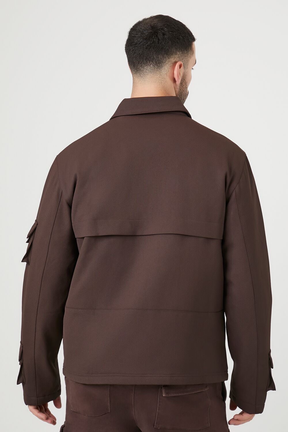 Zip-Up Cargo Trucker Jacket
