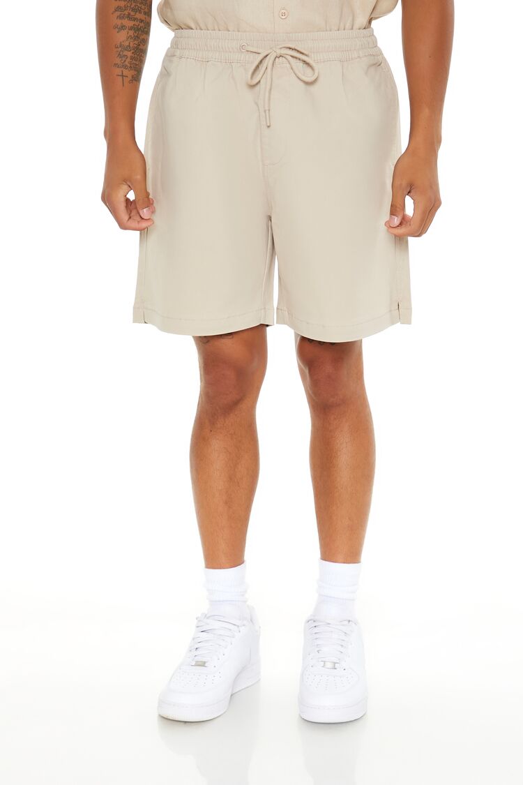 Vented-Hem Drawstring Shorts