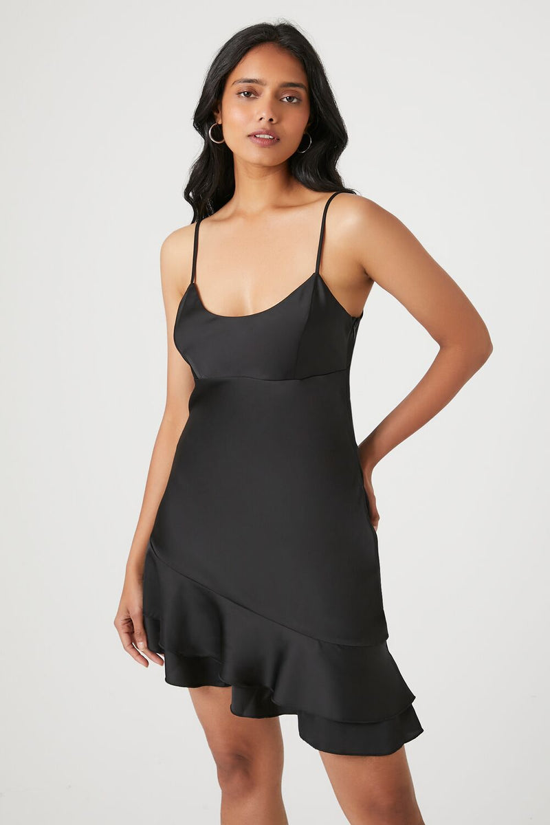 forever 21 ruffle trim mini dress Ruffle Abstract Rosette Mini Dress