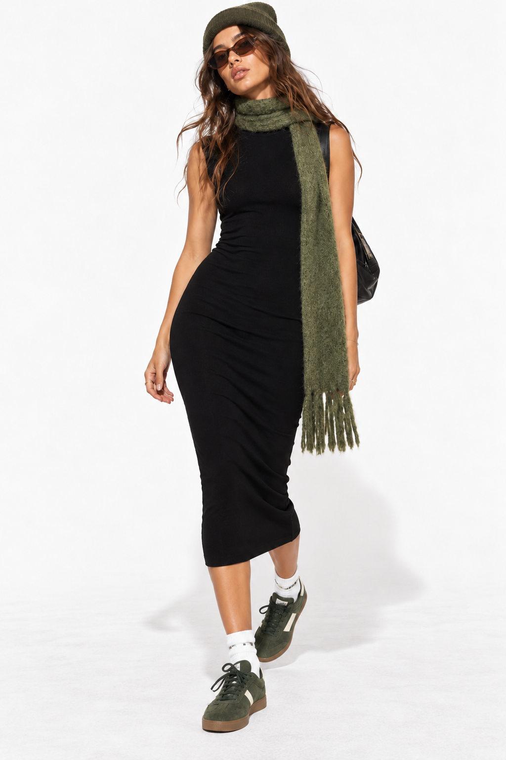 Ribbed Knit Mock Neck Midi Dress Ribbed Knit Mock Neck Midi Dress - Image 5