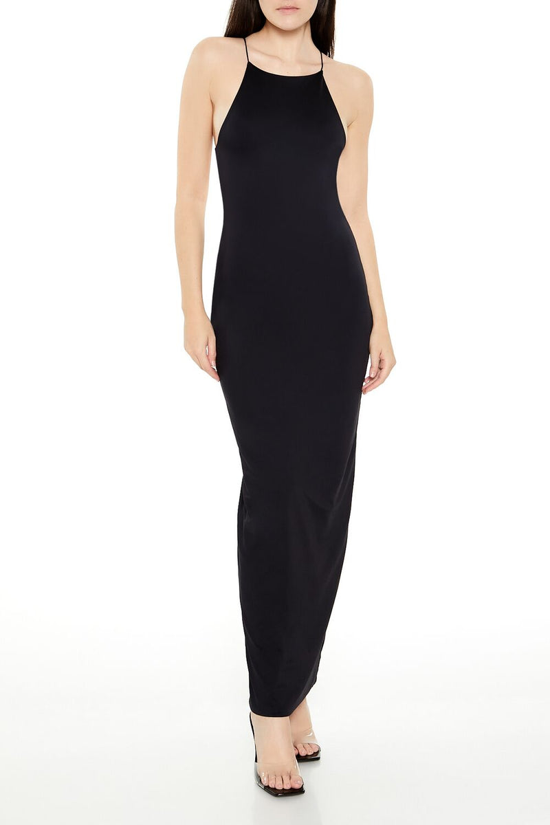 forever 21 halter top dress Halter Maxi Column Dress