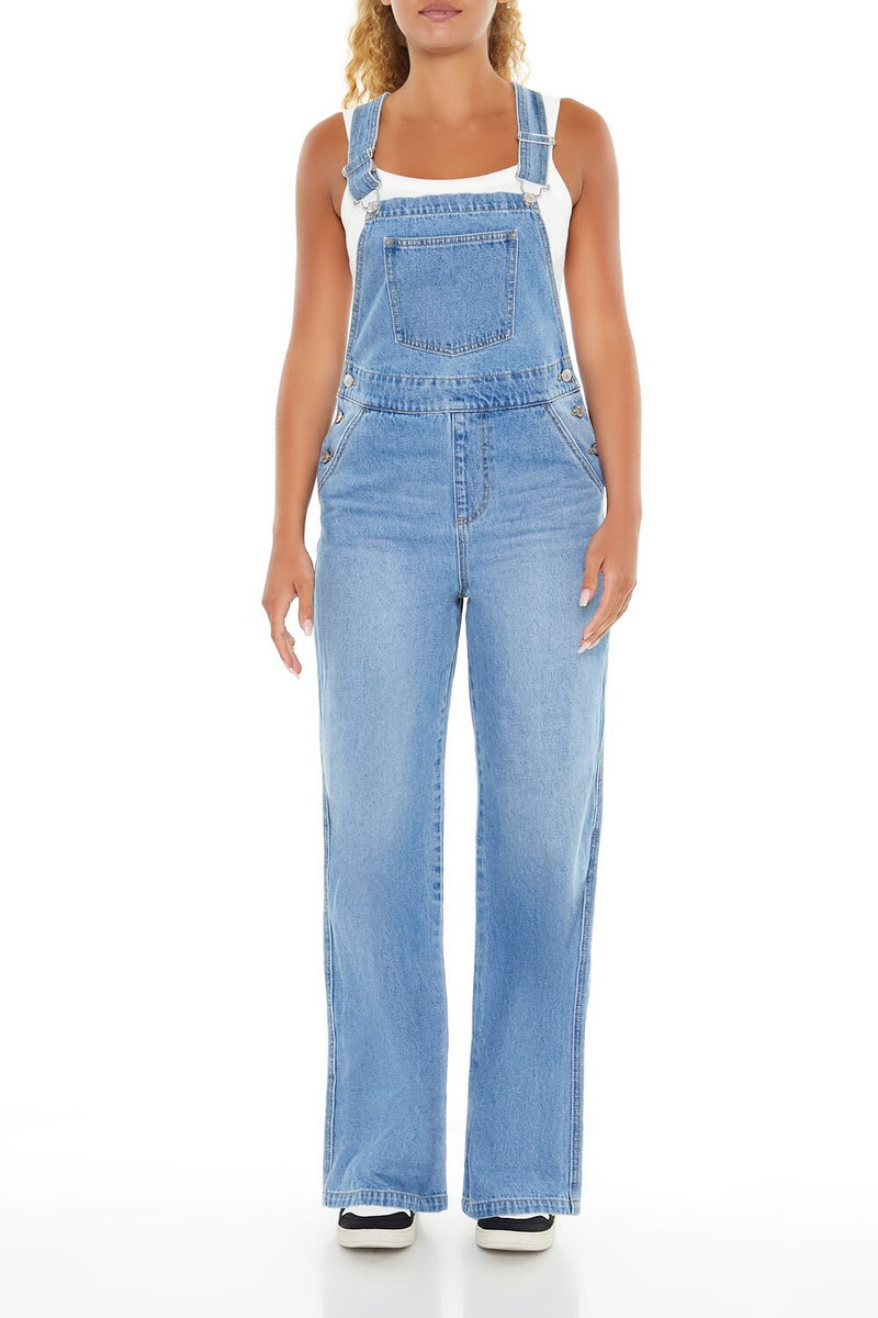 white christmas dresses Denim Straight-Leg Overalls