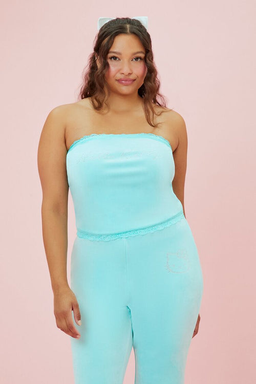 Choose options PLUS SIZE HELLO KITTY VELOUR TUBE TOP