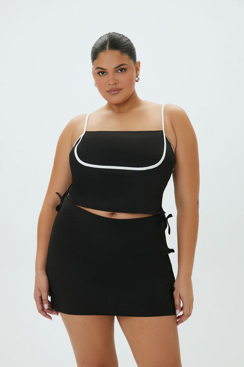 Choose options PLUS SIZE TWO-TONE CROPPED CAMI