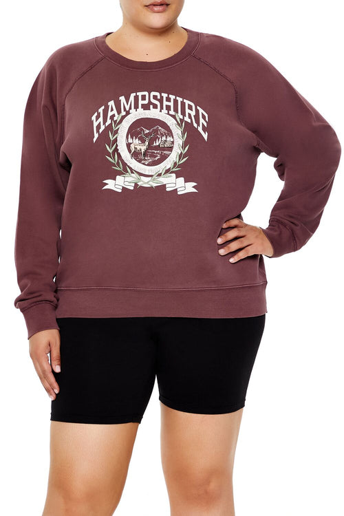 Choose options PLUS SIZE HAMPSHIRE FLEECE PULLOVER