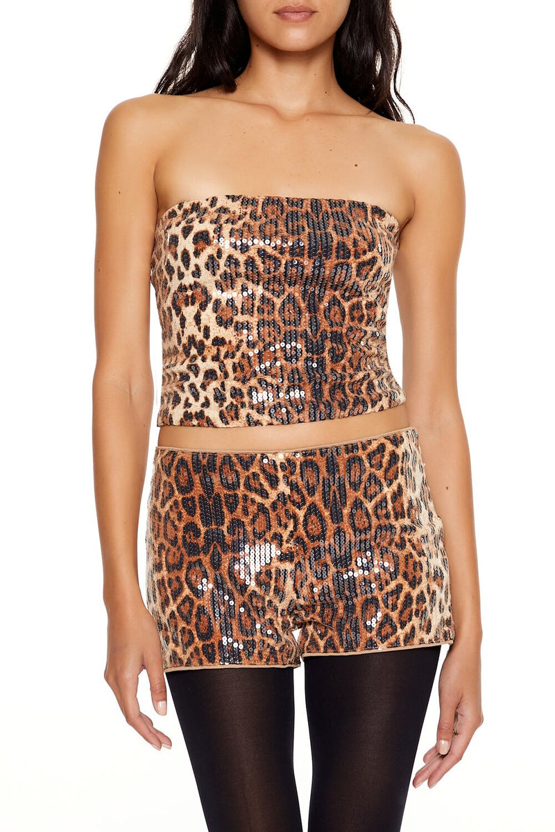 Haut Tube Forever 21 Taille M – Imprimé Animal, Noeud Devant (Très Bon état)