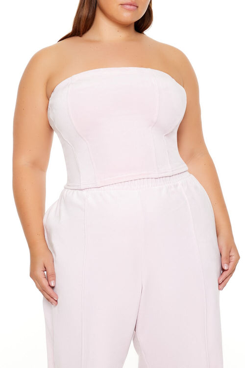 Choose options PLUS SIZE VELOUR CROPPED TUBE TOP