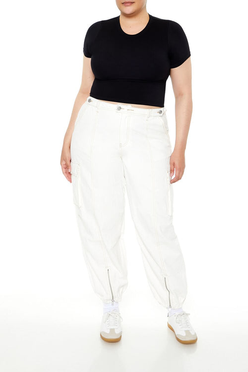 Choose options PLUS SIZE HIGH-RISE CARGO JOGGERS