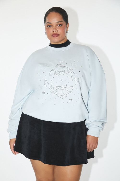 Choose options PLUS SIZE BEADED PISCES PULLOVER