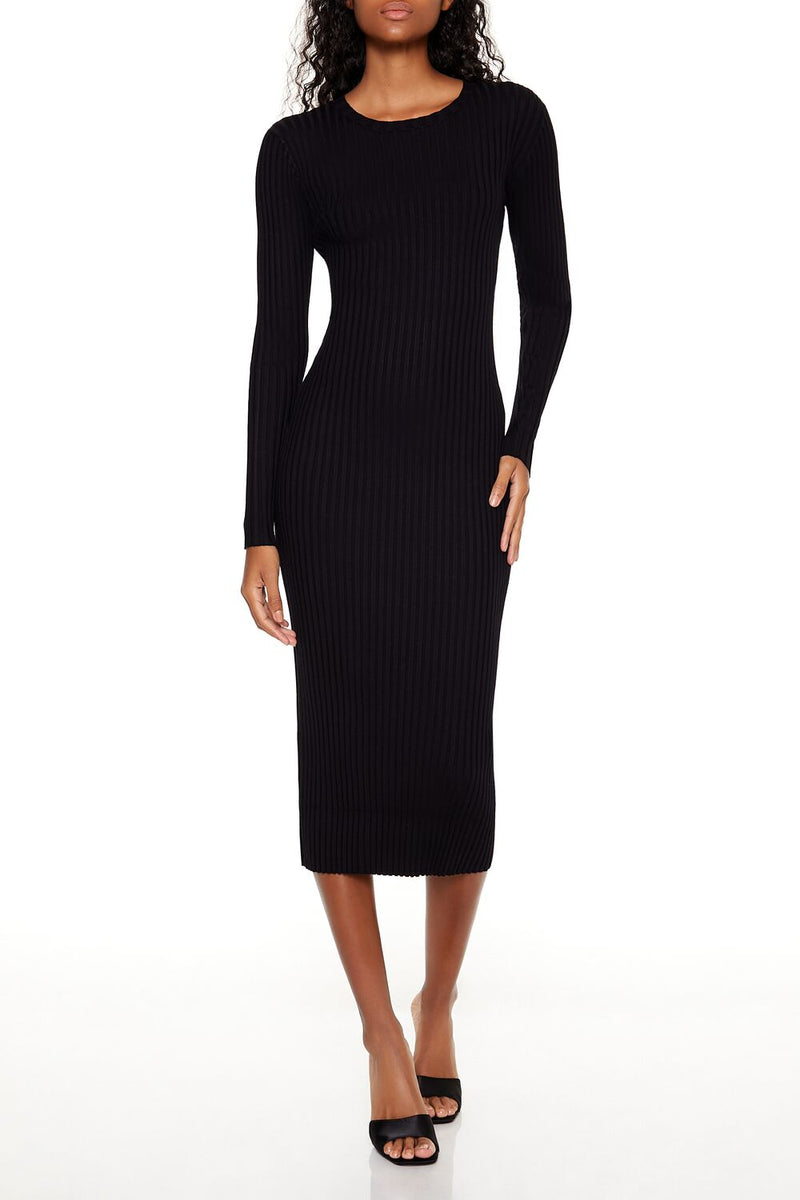 Bodycon Midi Sweater Dress in Light-grey-swatch