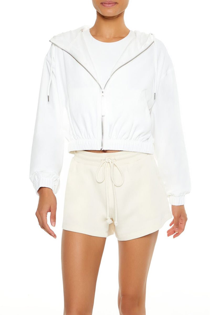 Veste à Capuche FOREVER 21 Pour Femme - Taille M - Noire - Fermeture Zip Et Boutons - Polyester - Occasion Très Bon état