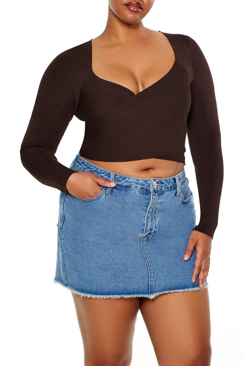 Choose options PLUS SIZE CROSSOVER SWEATER