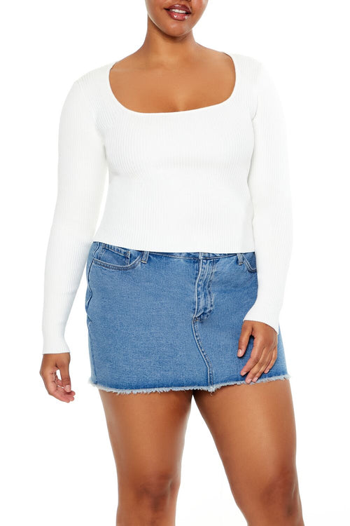 Choose options PLUS SIZE RIBBED SWEATER-KNIT TOP