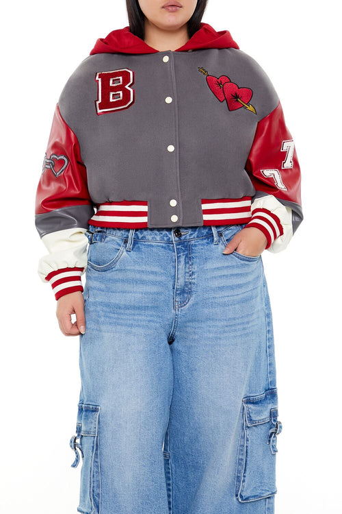 Choose options PLUS SIZE BABY GIRL VARSITY JACKET