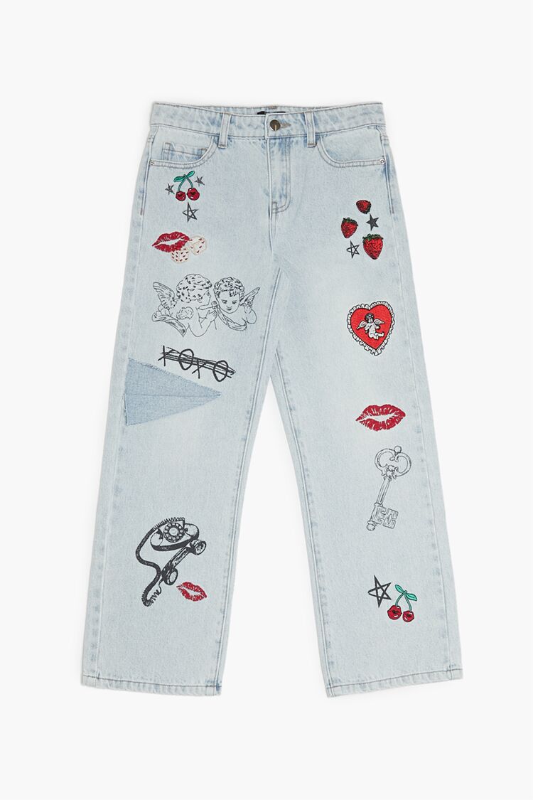 Girls Cupid Patch Jeans (Kids)