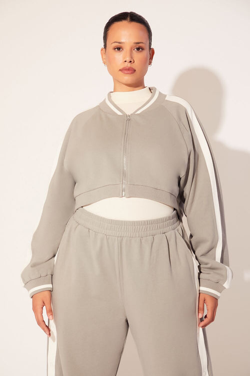 Choose options PLUS SIZE ACTIVE STRIPED JACKET