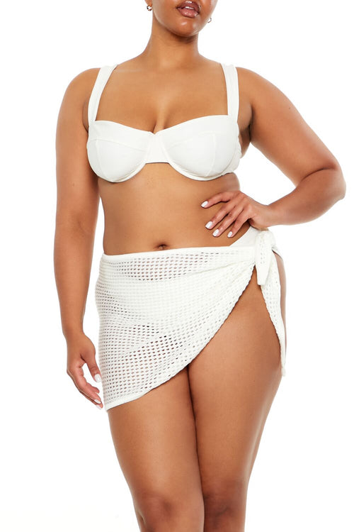 Choose options PLUS SIZE SWIM COVER-UP MINI SKIRT