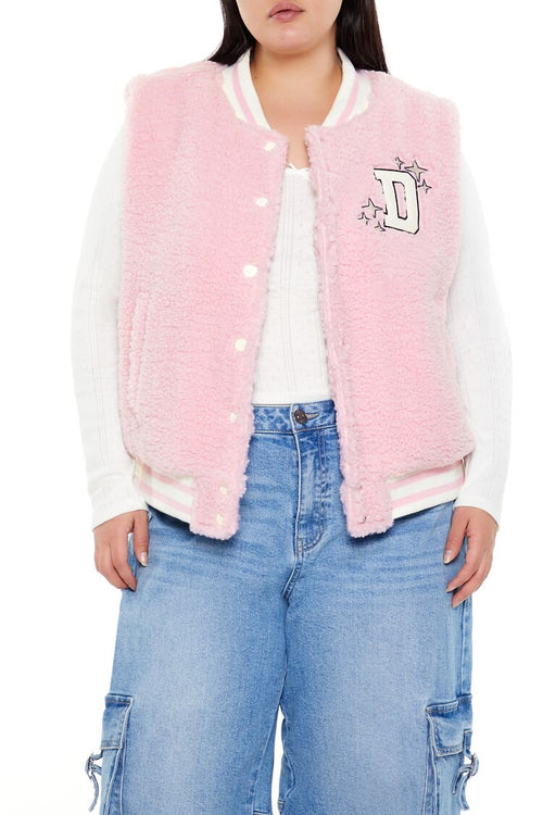 Choose options PLUS SIZE DELUSIONAL VARSITY JACKET