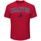 Mens Big And Tall Team Logo Short Sleeve Arch Logo Tee Shirt - Atlanta Braves