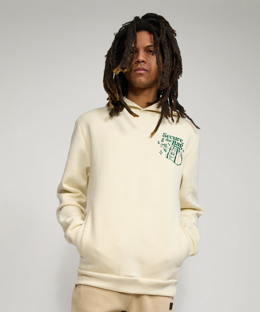 Secure the Bag Heavy Weight Embroidered Hoodie - Bone