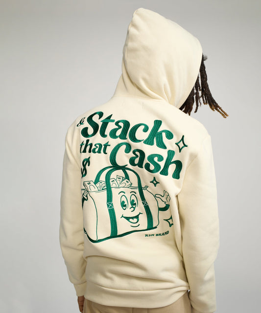 Secure the Bag Heavy Weight Embroidered Hoodie - Bone