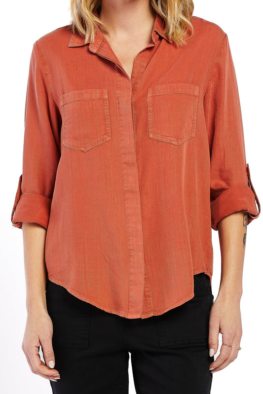 Riley Rolled Tab Sleeve Button Down Shirt