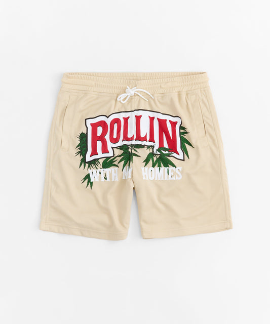 Cheech & Chong Rollin Mesh Short - Khaki