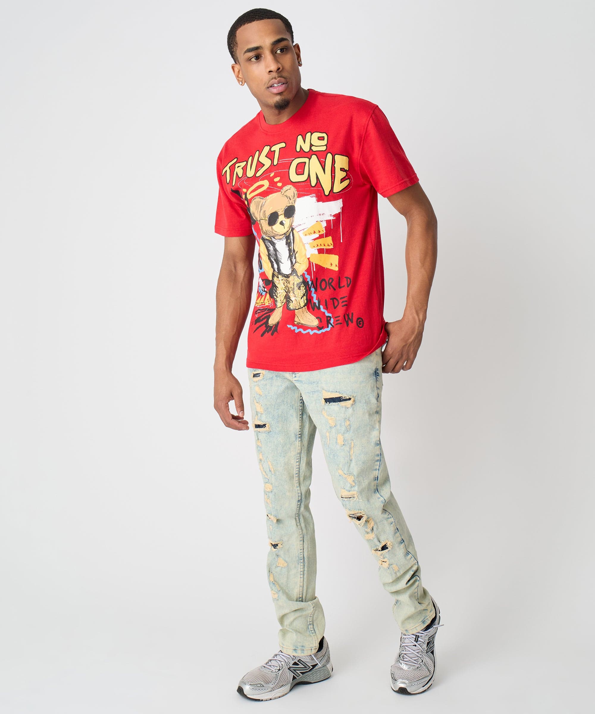 Trust No One Short Sleeve Tee - Red