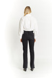 Cropped Blouse with Button Cuffs