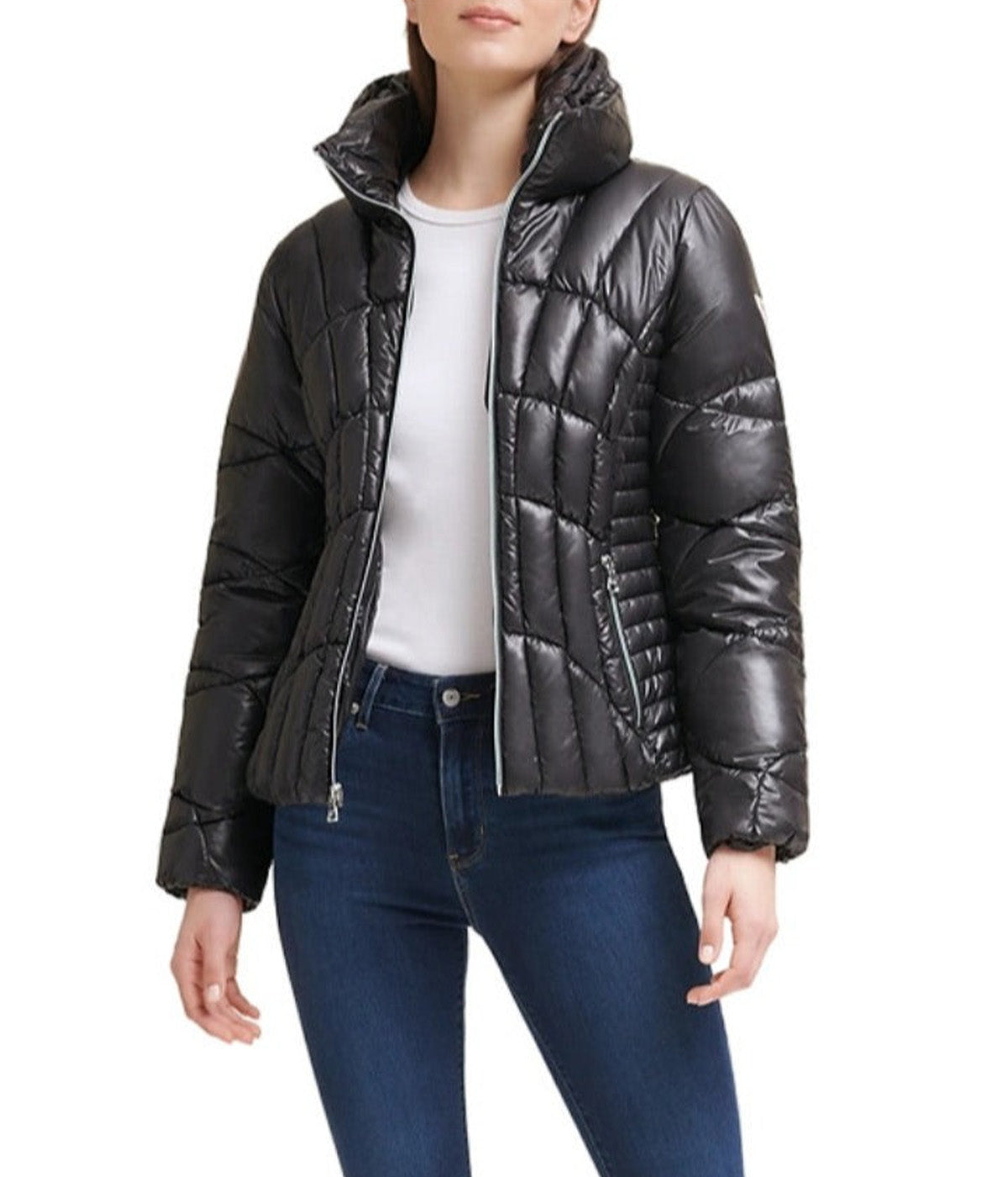 Quilted Puffer Jacket Black