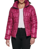 Quilted Puffer Jacket Magenta