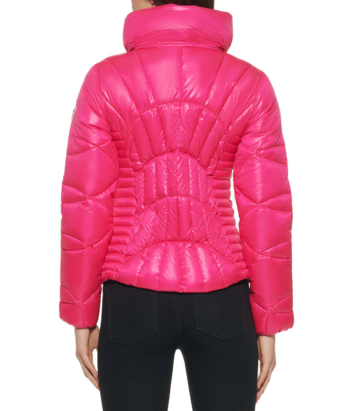 Quilted Puffer Jacket Hot Pink