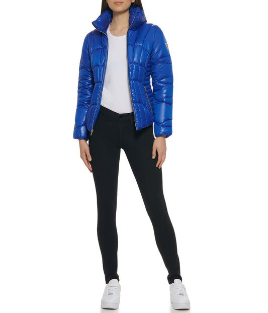 Quilted Puffer Jacket Indigo