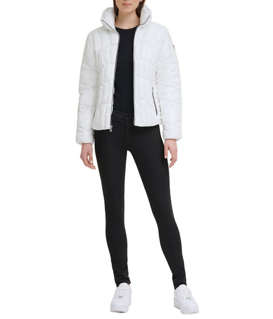 Quilted Puffer Jacket Cream
