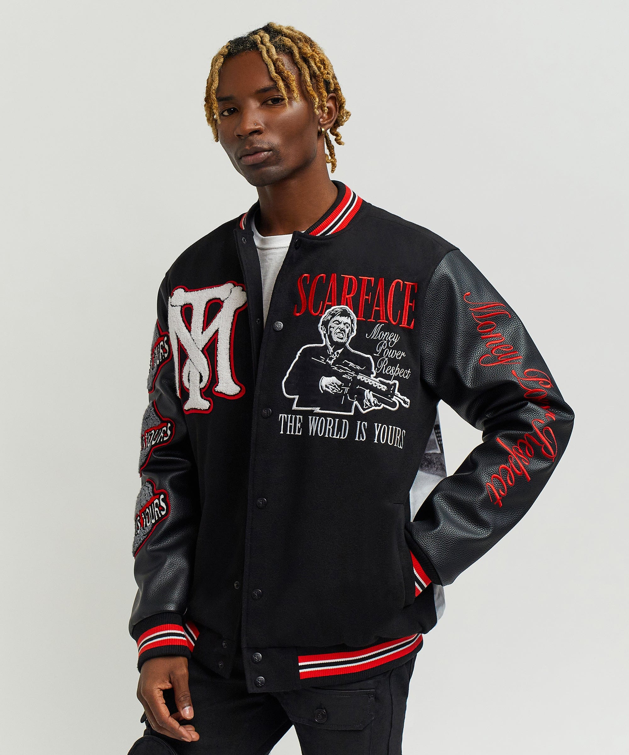 Scarface the World Varsity Jacket - Black