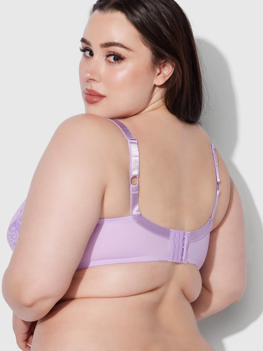 Voluptuous Full Figure Push Up Bra - Lilac Breeze