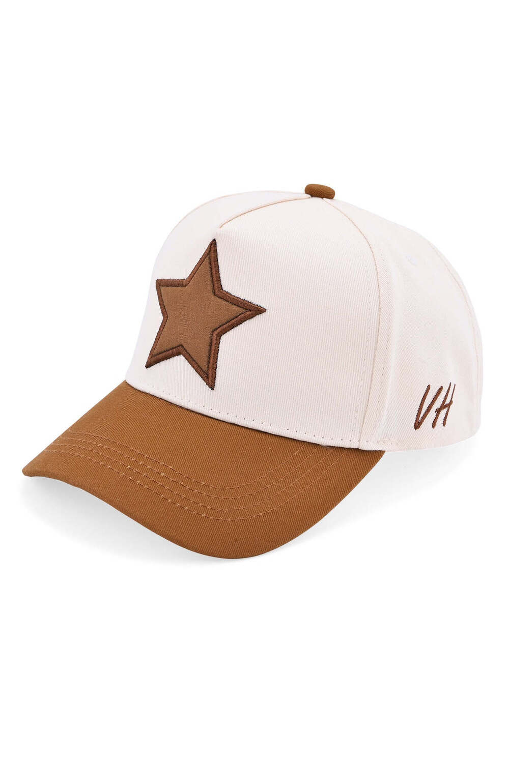 Vintage Havana Vintage Havana Trucker Hat for Women & Men – Brown & Cream Adjustable Cap – Embroidered Star